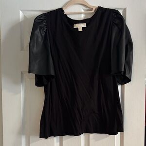 MICHAEL Michael Kors Black Puff Sleeve Blouse